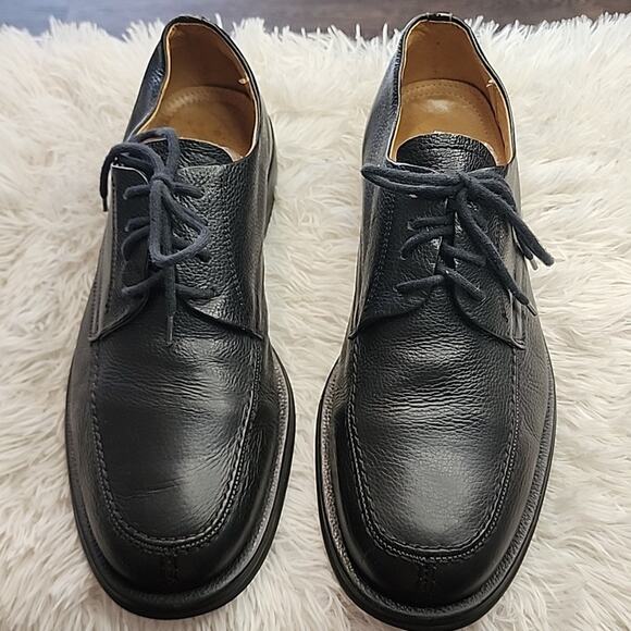 SANDRO MOSCOLONI VINEYARD LACE UPS PEBBLED LEATHER MENS SIZE 42 GUC - Picture 1 of 16